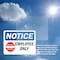 Signmission Employees Only Sign, Vinyl Decal, 24in W x 18in L, 2PK OS-2PACK-NS-D-1824-L-12002 - alternate 4